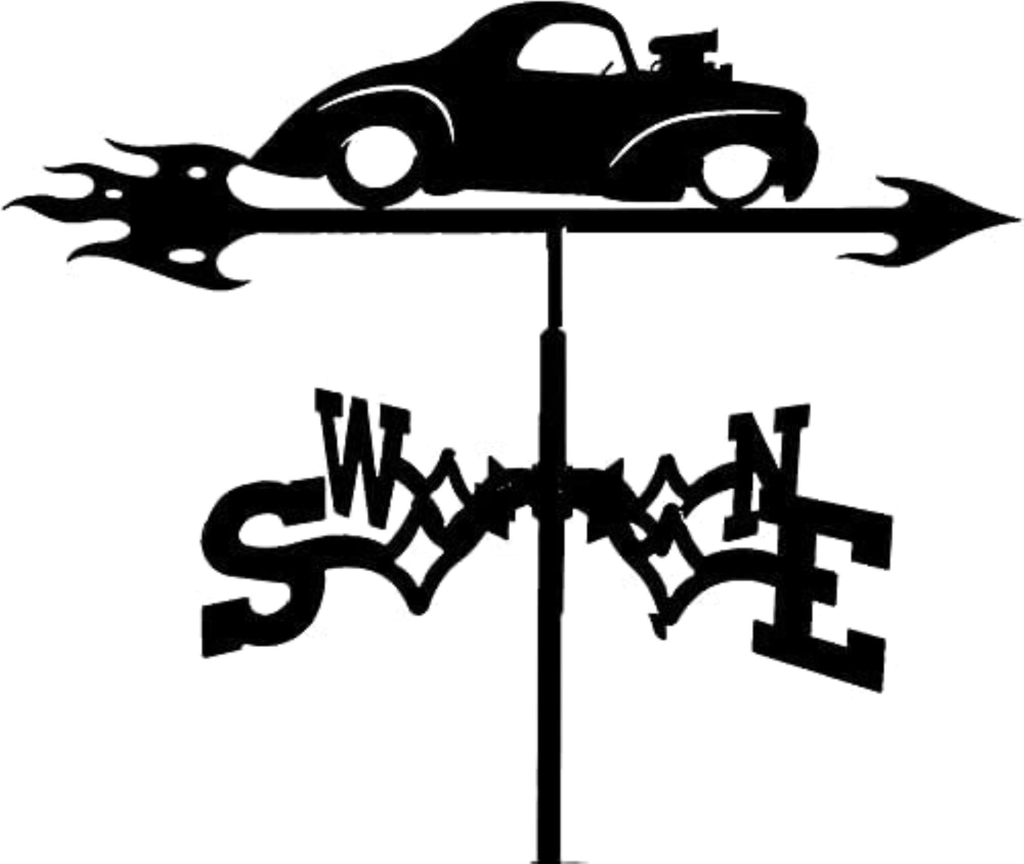 Weather Vane Stainless Steel Wind Direction Indicator Durable Retro Farm Garden Stake Weathervane Garden Courtyard Decoration Professional Measuring Tool (Color : Car)