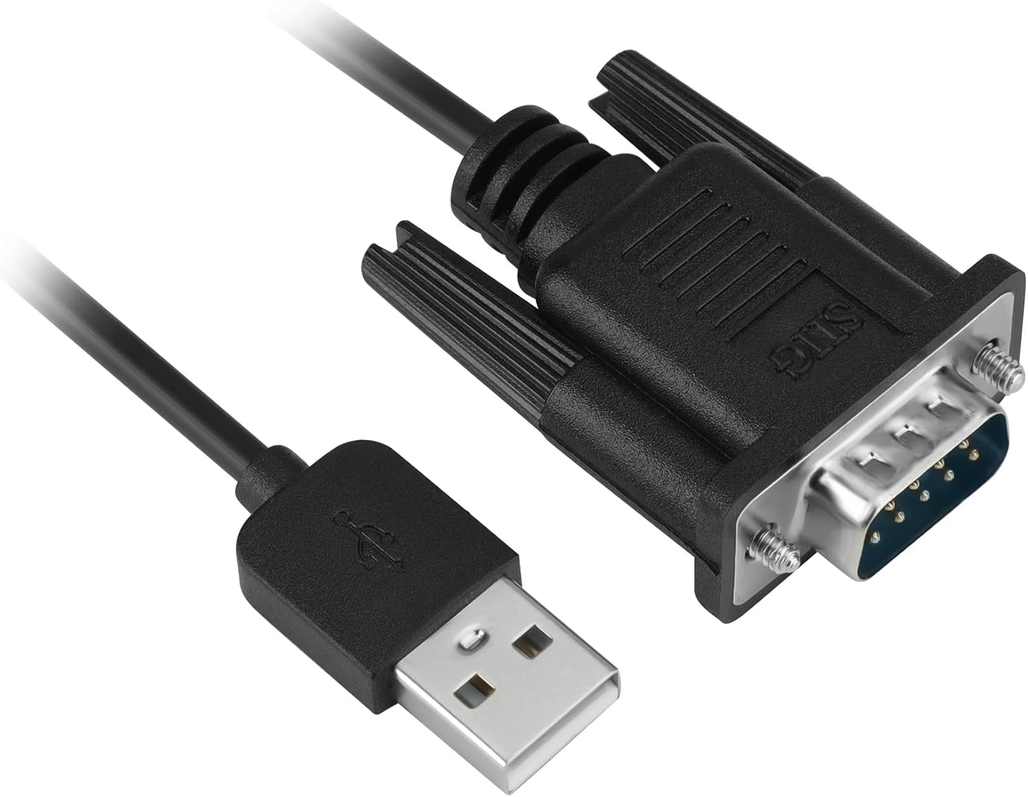 SIIG USB to Serial Adapter, USB 2.0 to RS-232 Male 9-pin DB9 Cable, 3.3ft, FTDI FT232 Chipset, 921Kbps, TAA Compliant, ESD Protection, for Windows & Mac (JU-CS0311-S1)