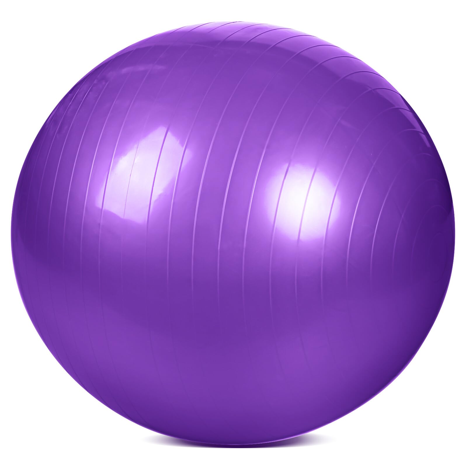 SHERCHPRY Gymnastikball Lila aus PVC mit Pumpe für Yoga und Übungen