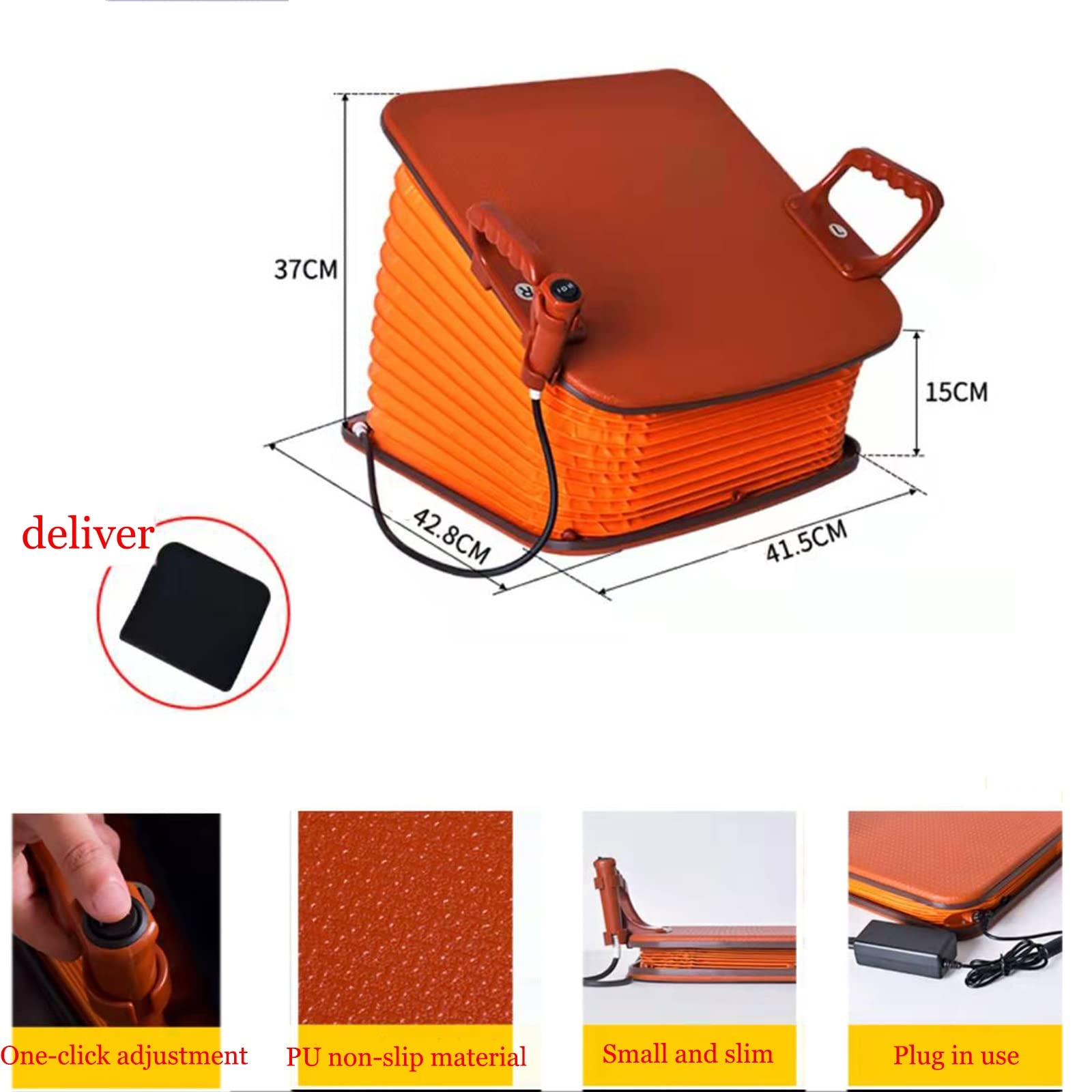 Asiento Elevador portátil Inteligente, cojín de Asistencia. Asiento Elevador portátil, Elevador de Silla y Soporte de sofá para Personas Mayores y discapacitadas, con Soporte de hasta 150 kg