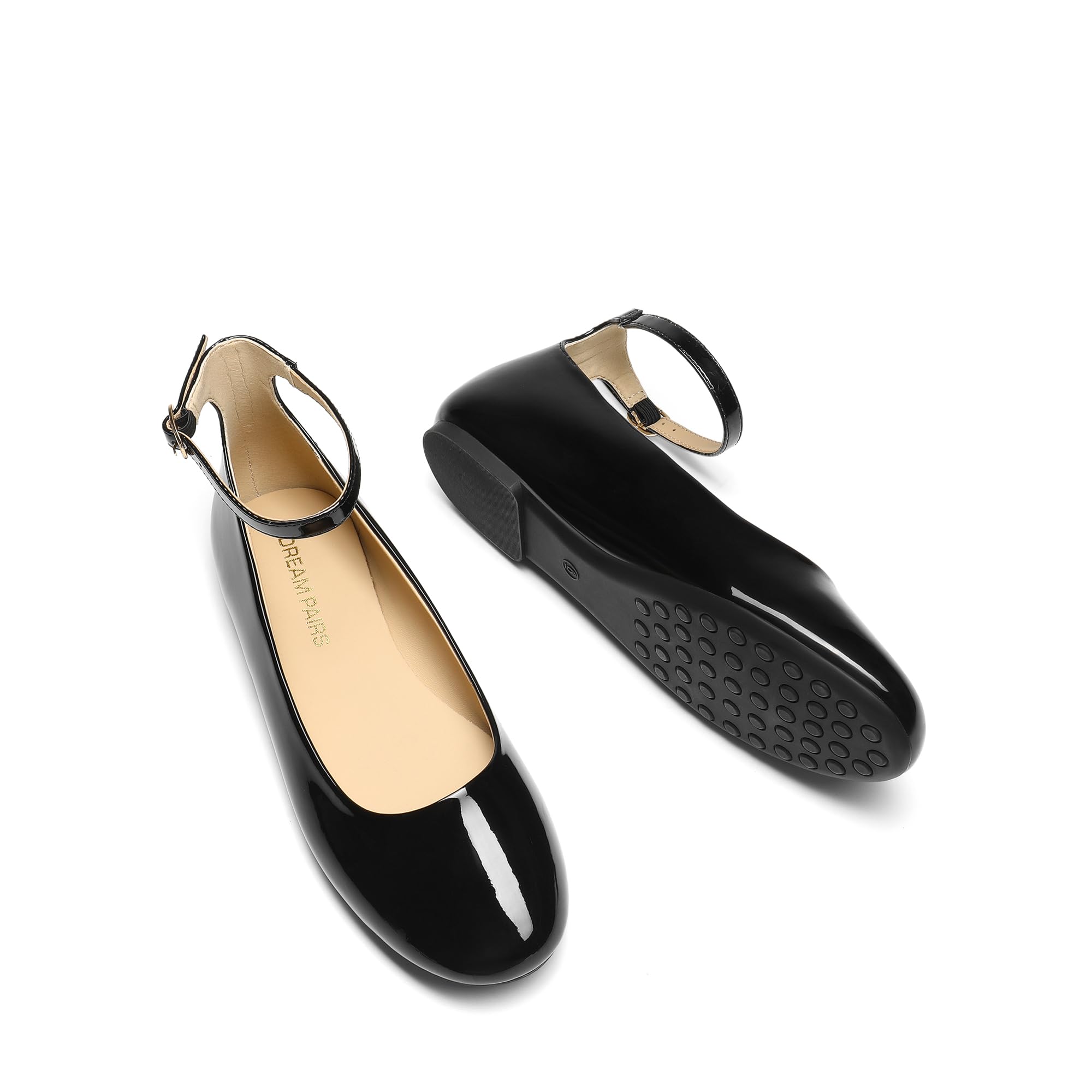 DREAM PAIRS Bilarinas Mujer Zapatos Comodos Planos Clasico con Correa Tobillo