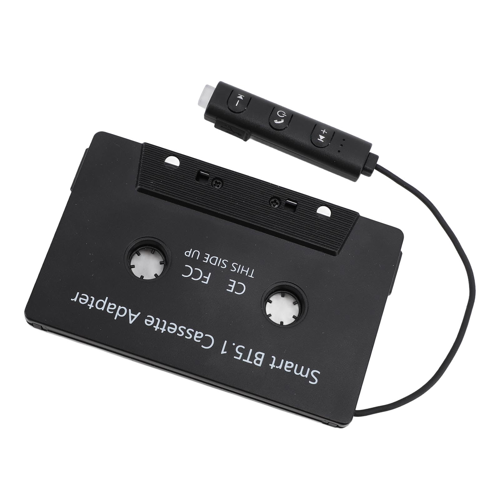 Tbest Receptor de Casete de Audio Bluetooth, Adaptador de Casete Bluetooth DC5V BT5.1 Cinta de Casete Inalámbrica Universal a Adaptador Auxiliar para Automóviles Camiones con