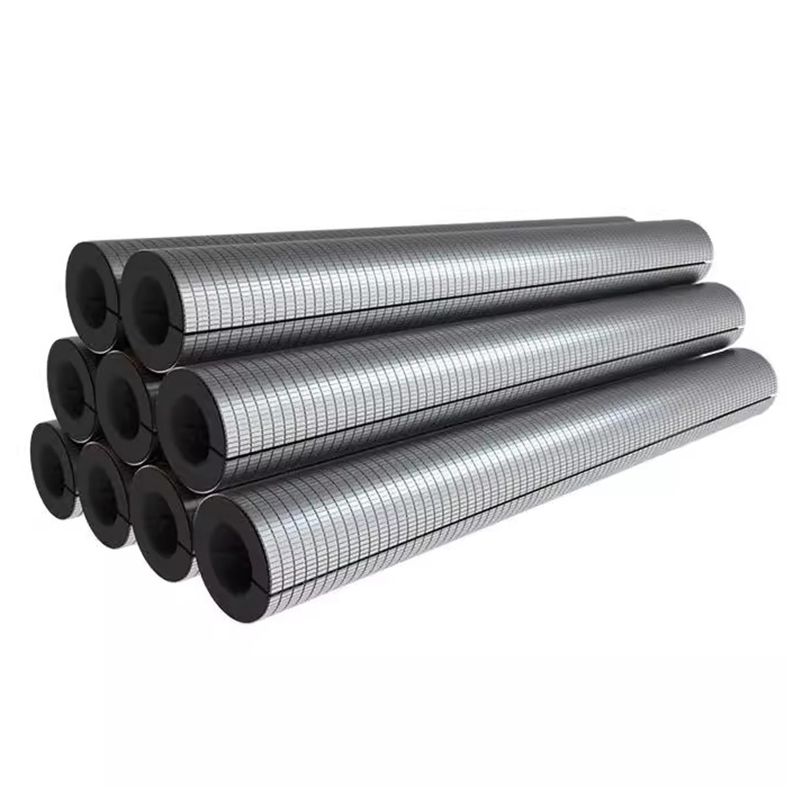 9 Unidades de Envoltorio de Espuma for Tubos con Bordes Auto-Agrietables, Aislante Tubo Aire Acondicionado y Churros Piscina de Espuma for Tubos de Agua Exteriores/Interiores(Id-34mm(1-1/4"))