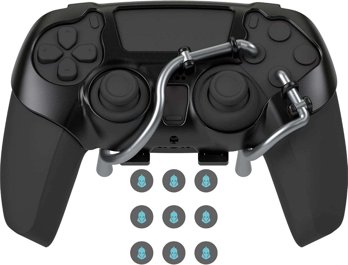 EXknight Palas traseras mecánicas FPS Leverback para controlador PS5 (negro) | Deslízate y juega: no es necesario desmontar el controlador. El diseño mecánico sin retardo admite controles FPS más rápidos