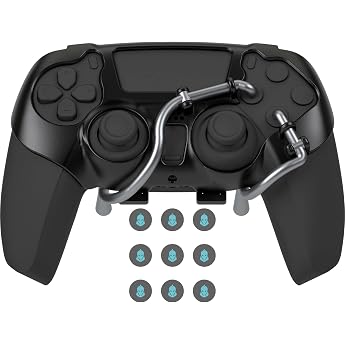 EXknight Leverback V2 PS5 Paddles Back Button Adapter for PS5 Controller Fit with Thumb Grips Black