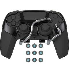 EXknight Leverback V2 Paddles Attachment Back Buttons Adapter for PS5 Controller Fit with Thumb Grips Black