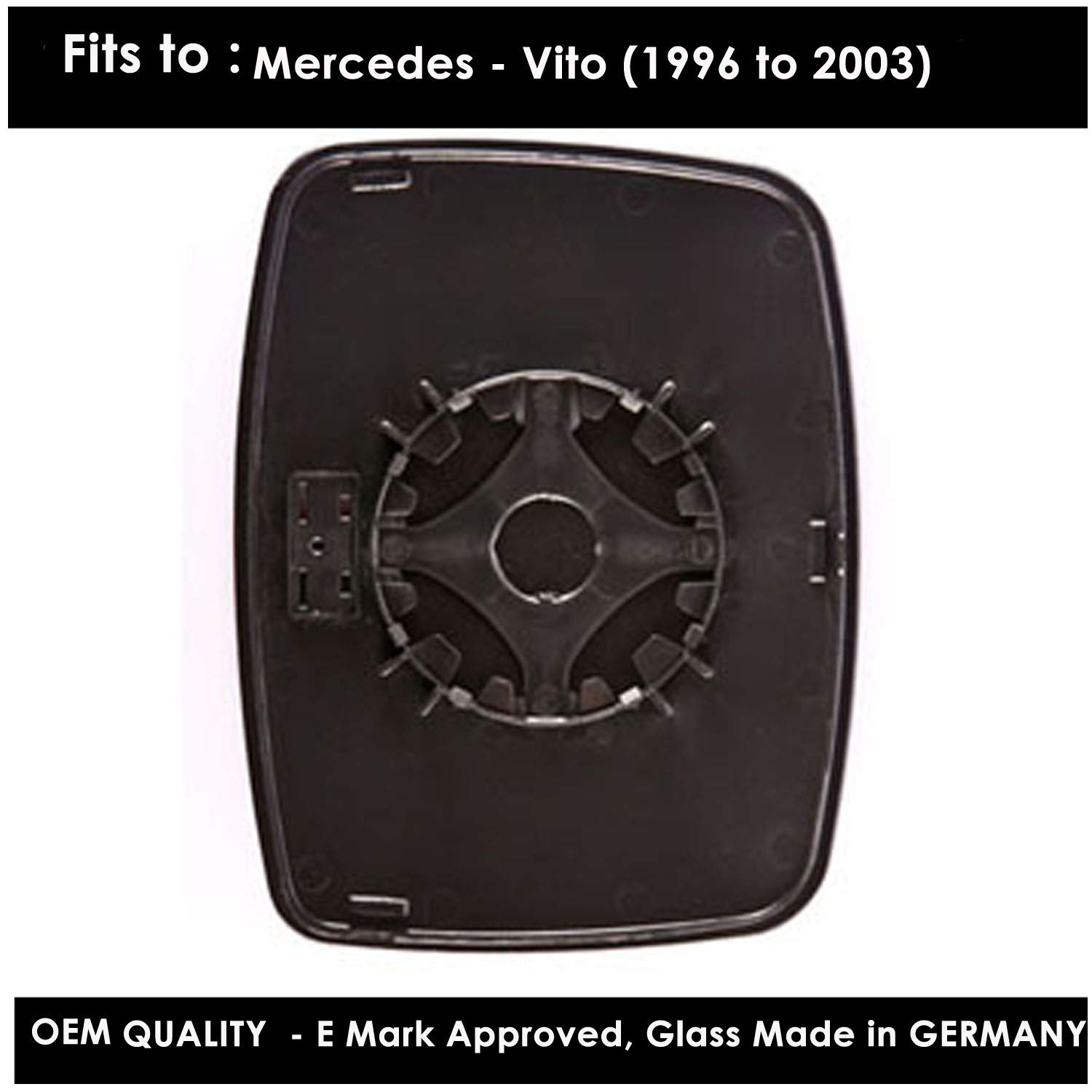 Right Hand Side Door Glass With base Plate(non heated) For MERSD-Vito (W638) Year 1996 To 2003