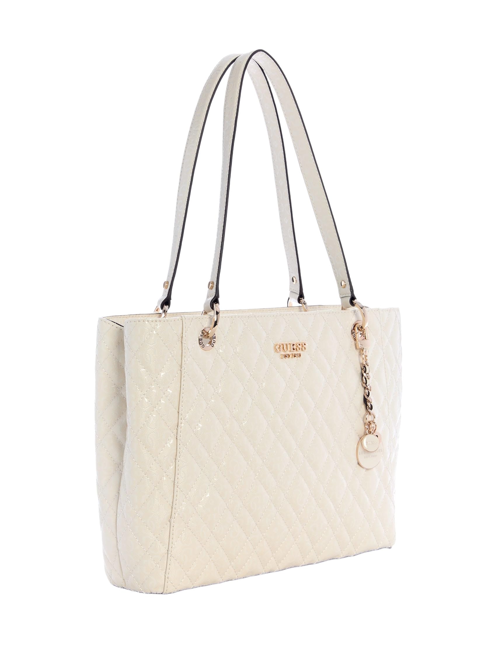 GUESS Torba na ramię Isemay Noel Tote Cream White kremowa