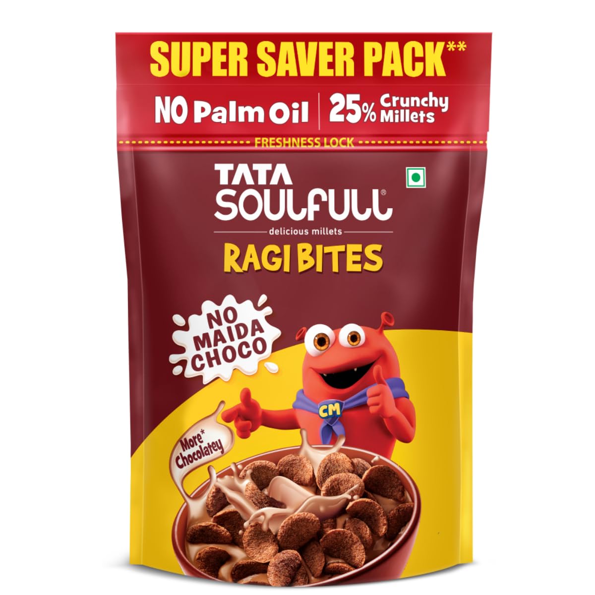 Tata Soulfull Ragi Bites No Maida Choco, Breakfast Cereals, Yummy Chocolaty,1.2 Kg