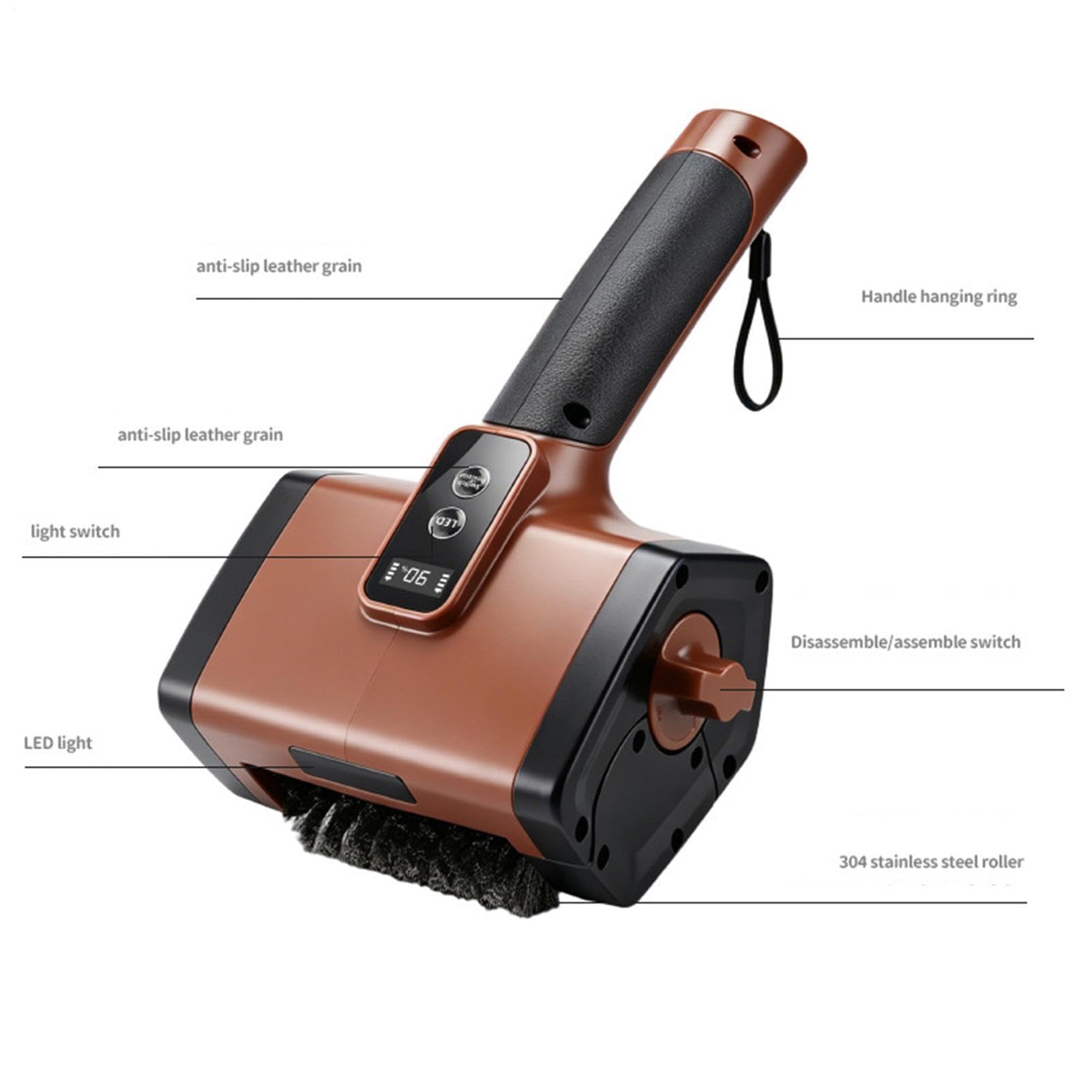 Limpiador de Parrilla Automático 2 Velocidades Potentes Recargable | Limpiador Eléctrico Recargable De Parrilla para Rejillas de Barbacoa y Hornos, en Interiores y Exteriores, Hogar, Campings,