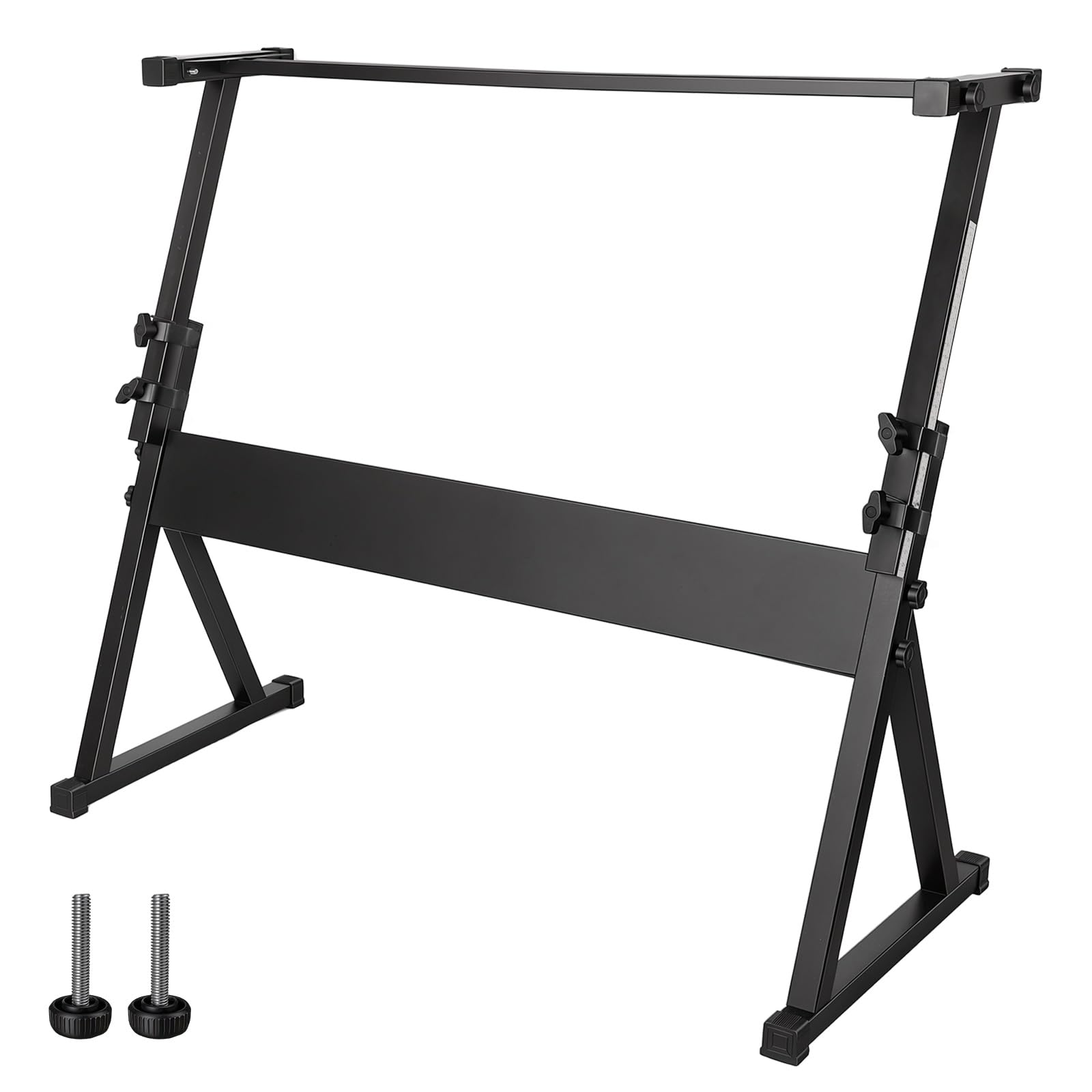 Photo 1 of tipatyard Piano Keyboard Stand - Z Style Adjustable and Professional Heavy Duty Piano Stand - Fits 61-88 Key Digital Pianos - Sturdy Music Keyboard Stand with More Comfortable Legroom (Black)