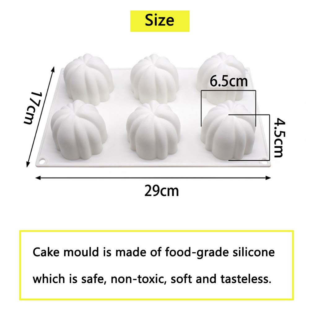 Stampo in silicone 3D zucca – Halloween mini zucca stampo per caramelle, cottura, decorazione torte, sapone, cioccolato, candela, argilla