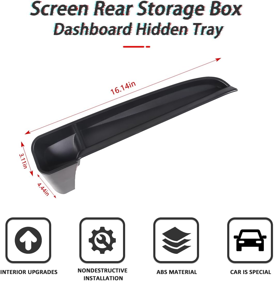 ABS Car Center Console Insert Organizer Storage Tray for BMW X5 G05 X6 G06 X7 G07 2019-2022 Navigation Screen Rear Storage Tray Organizer Accessories