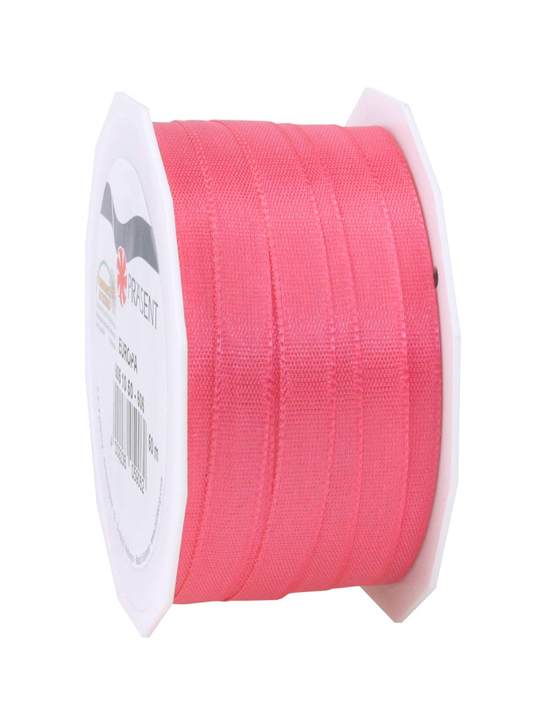 Präsent - Europa Taffeta Ribbon Magenta 10 mm Width, 50 m Length, Pink, 10 mm - 50 m