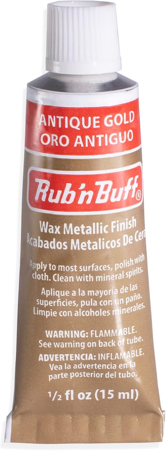 AMACO Rub n Buff Wax Metallic Finish Rub n Buff Antique Gold 15ml Tube Versatile