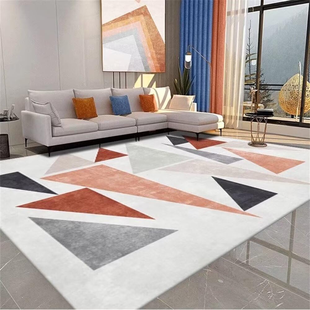 Tapis enfant fille 120x170cm tapis de cuisine design géométrique gris maison