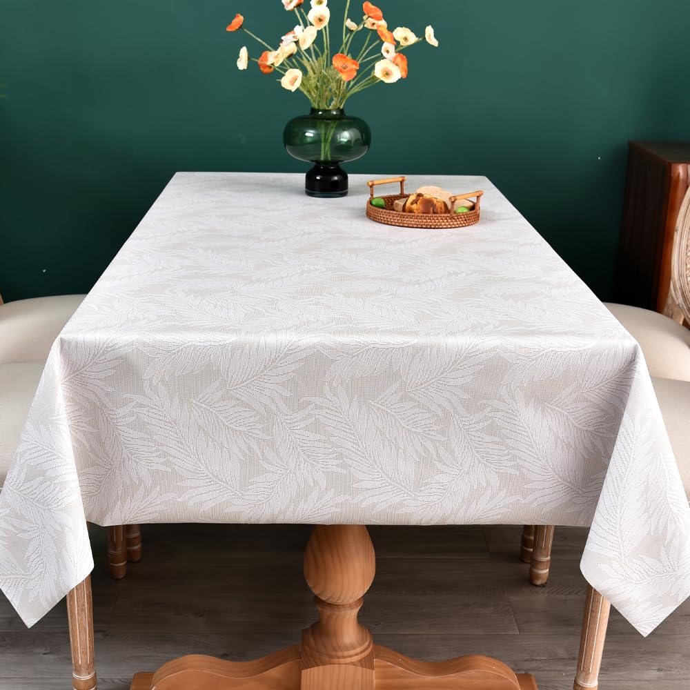 URROMA Linnen Ronde Doily, 50 * 50cm Beige Tafelkleed met Kantrand, Tafeldecoratie voor op de Salontafel Keukentafel (20 * 20in