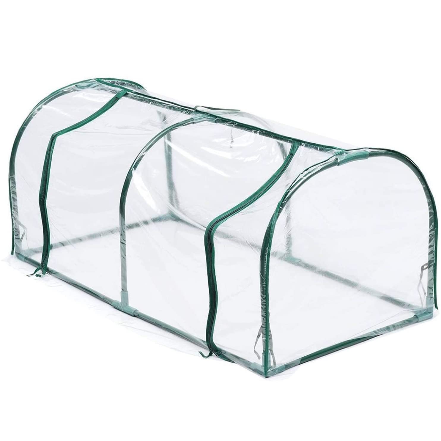 Szklarnia ogród przenośny odporny na warunki atmosferyczne zielony dom z zamkami do wewnątrz na zewnątrz szklarnia roślina domek/szklarnia na podwórka 120 cm dł. x 58 cm szer. x 49 cm wys