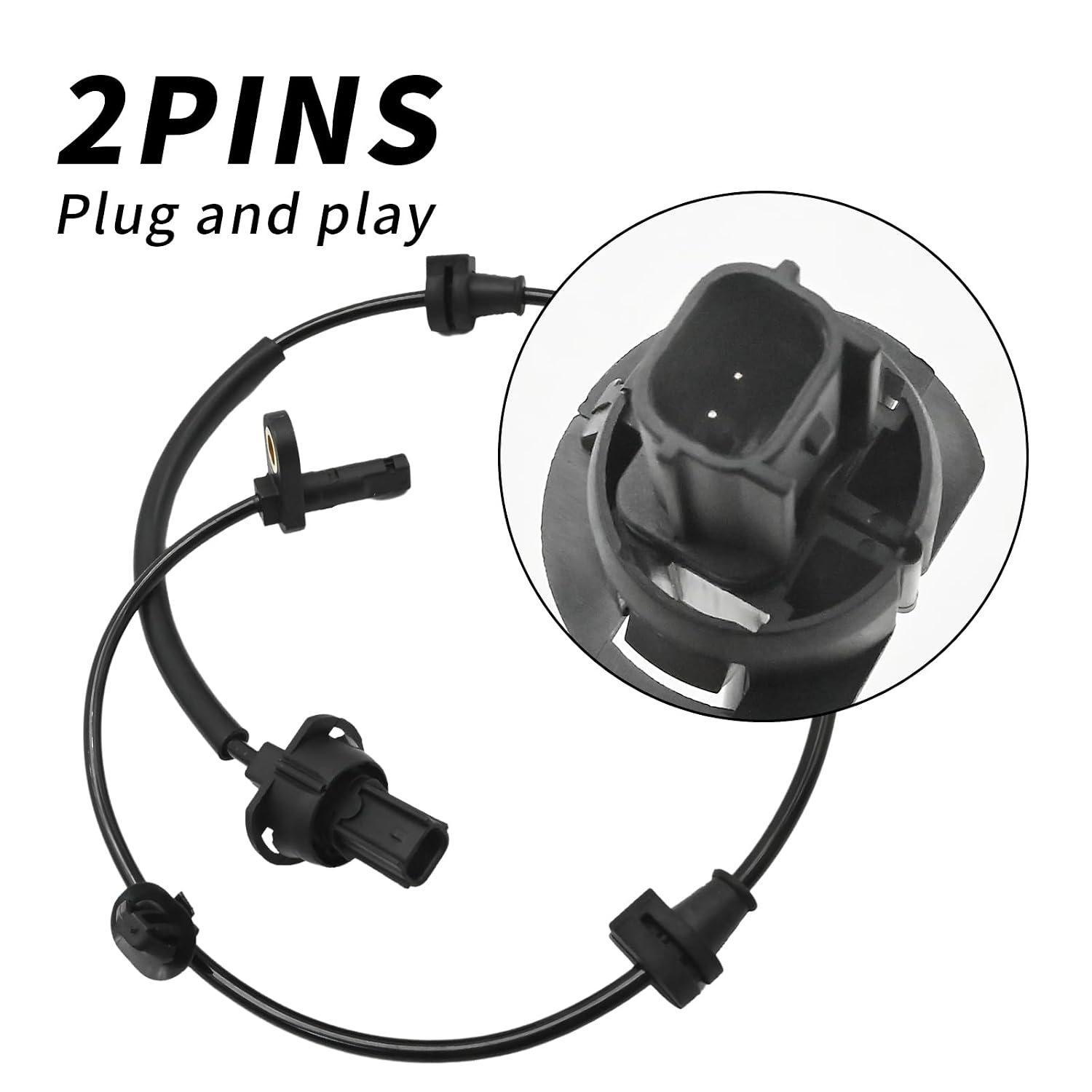 2Pcs 57455T7WA01 ABS Wheel Speed Sensor Front Driver and Passenger Side, Replacement for Honda HR-V 2016-2020, Replaces 57450T7WA01