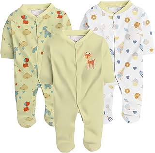 Babeemall Baby Rompers for New Born Baby Boys &amp; Girls | Soft Cotton Infant Clothes, Body Suits &amp; Sleep Suits for Newborn B...