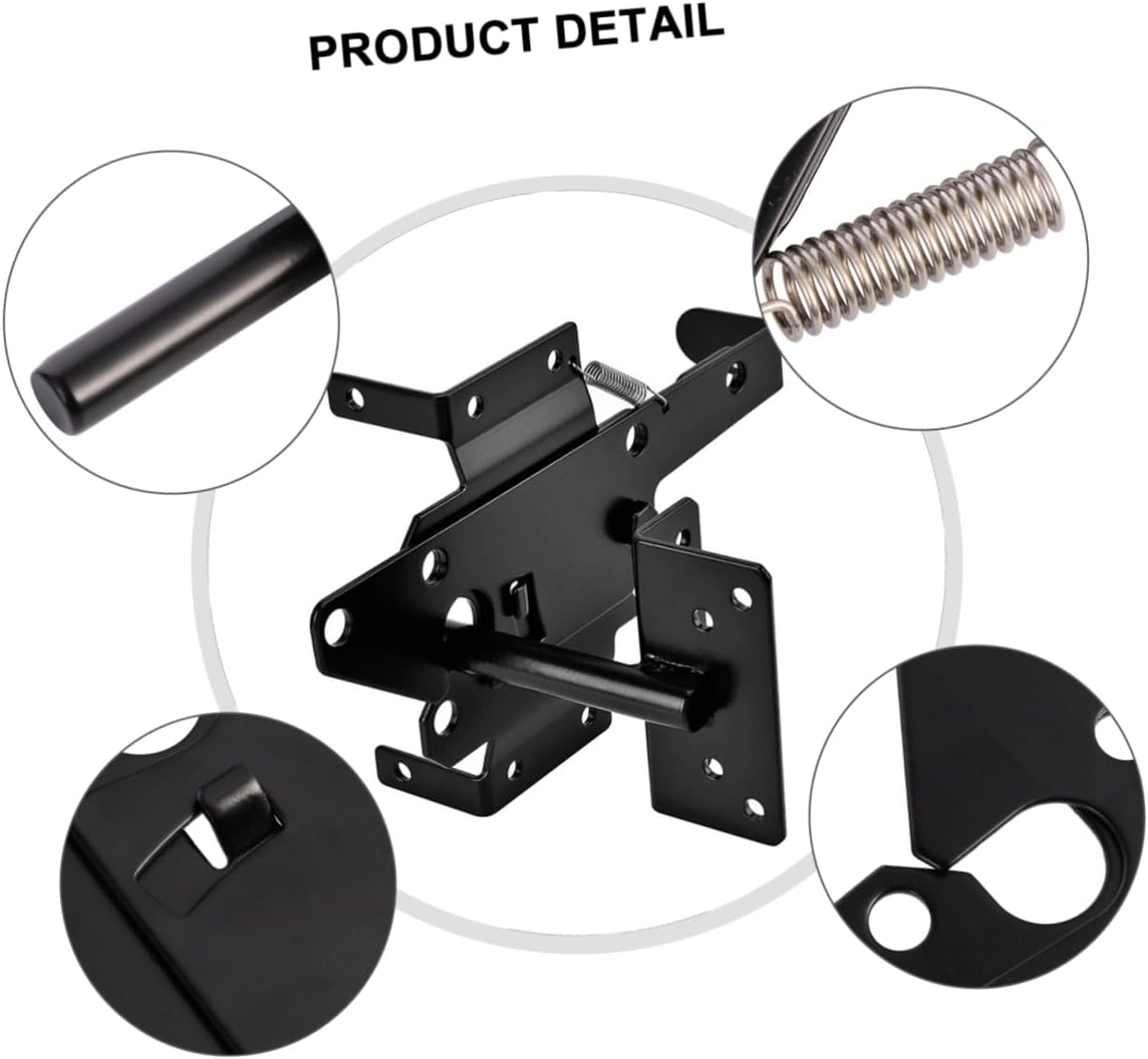 Automatic Gravity Lever Gate Latch Heavy Duty Door Lock for Gates Self-Locking Design with Fasteners for Secure Fencing Gardens Pools