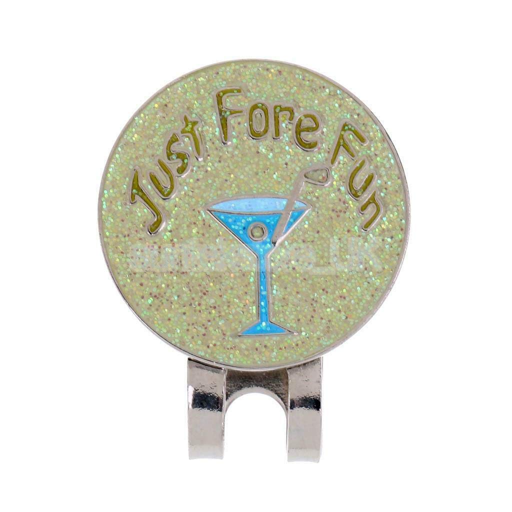 Generic Just Fore Fun Magnetic Golf Hat Clip + Golf Ball Marker Golf Accessories 2
