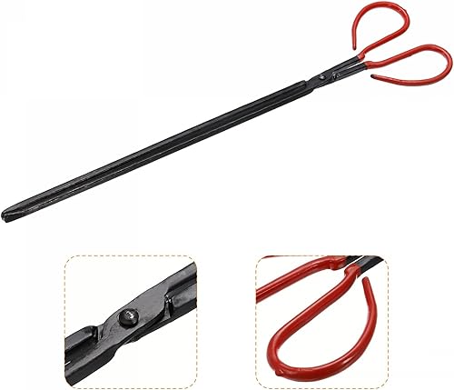 Miniatura 3 de uxcell Pinza para tijeras, 20.5 in de acero al carbono para chimenea, recogedor de leña, herramienta de recolección de carbón (negro)