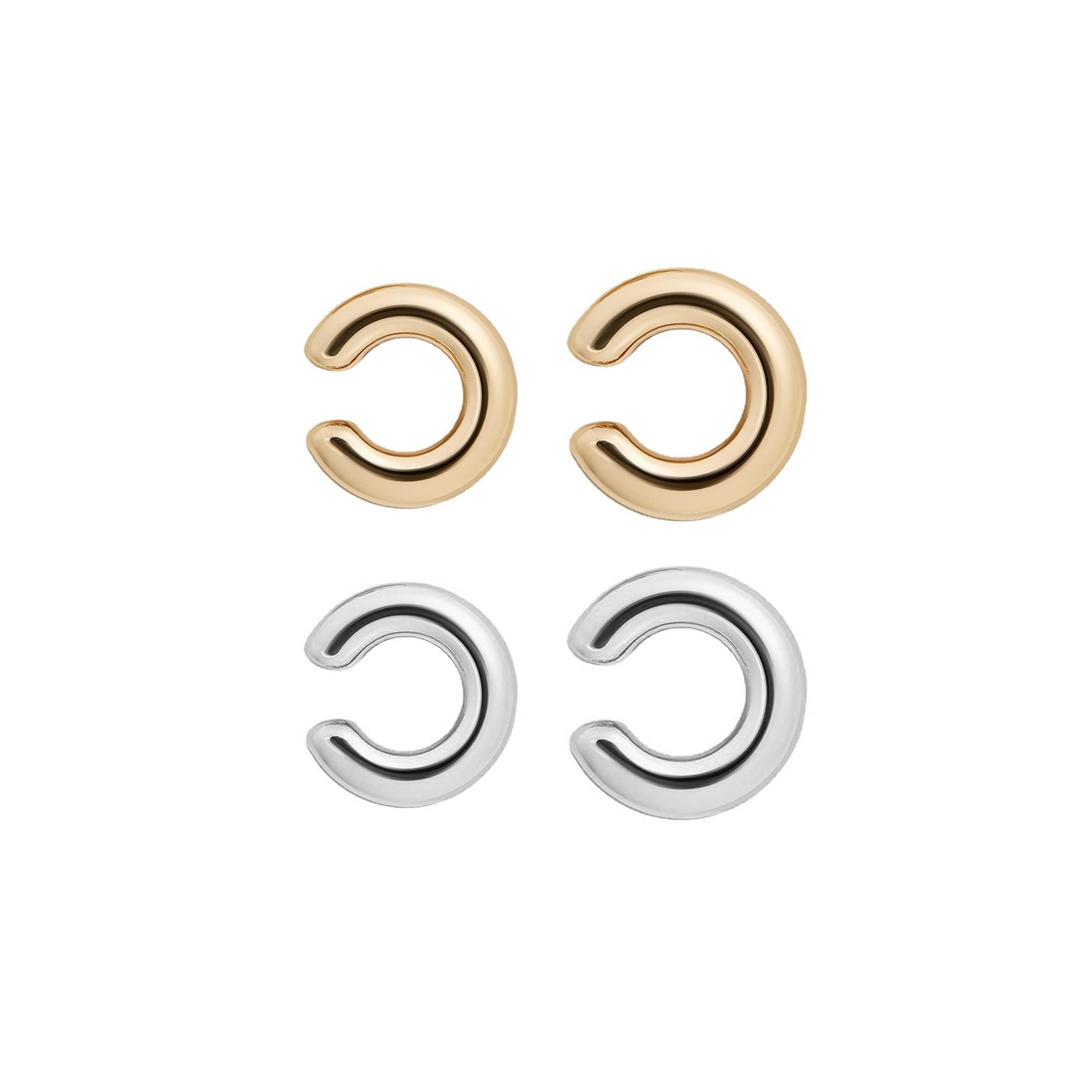 Ear Cuffs Non Piercing Stackable Chunky Earrings Cuff for Women Gifts Trendy Stuff Clip On Huggie Hoop Earrings Cartilage Earring Set Jewelry Gifts