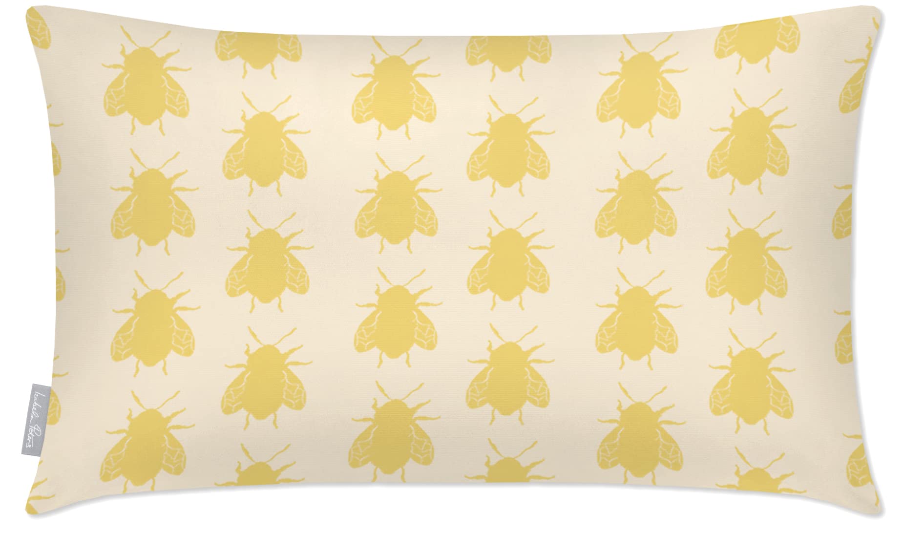 Izabela Peters Outdoor Cushions - Waterproof, 50 x 30 cm, Filled, Bees - Ivory Cream, Garden & Chair Cushions