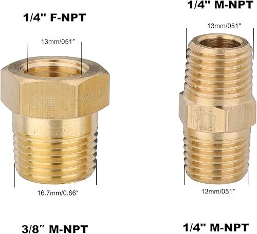 Miniatura 2 de Juego de adaptadores de accesorios para lavadora a presión, kit reductor NPT 14" NPT de 38"