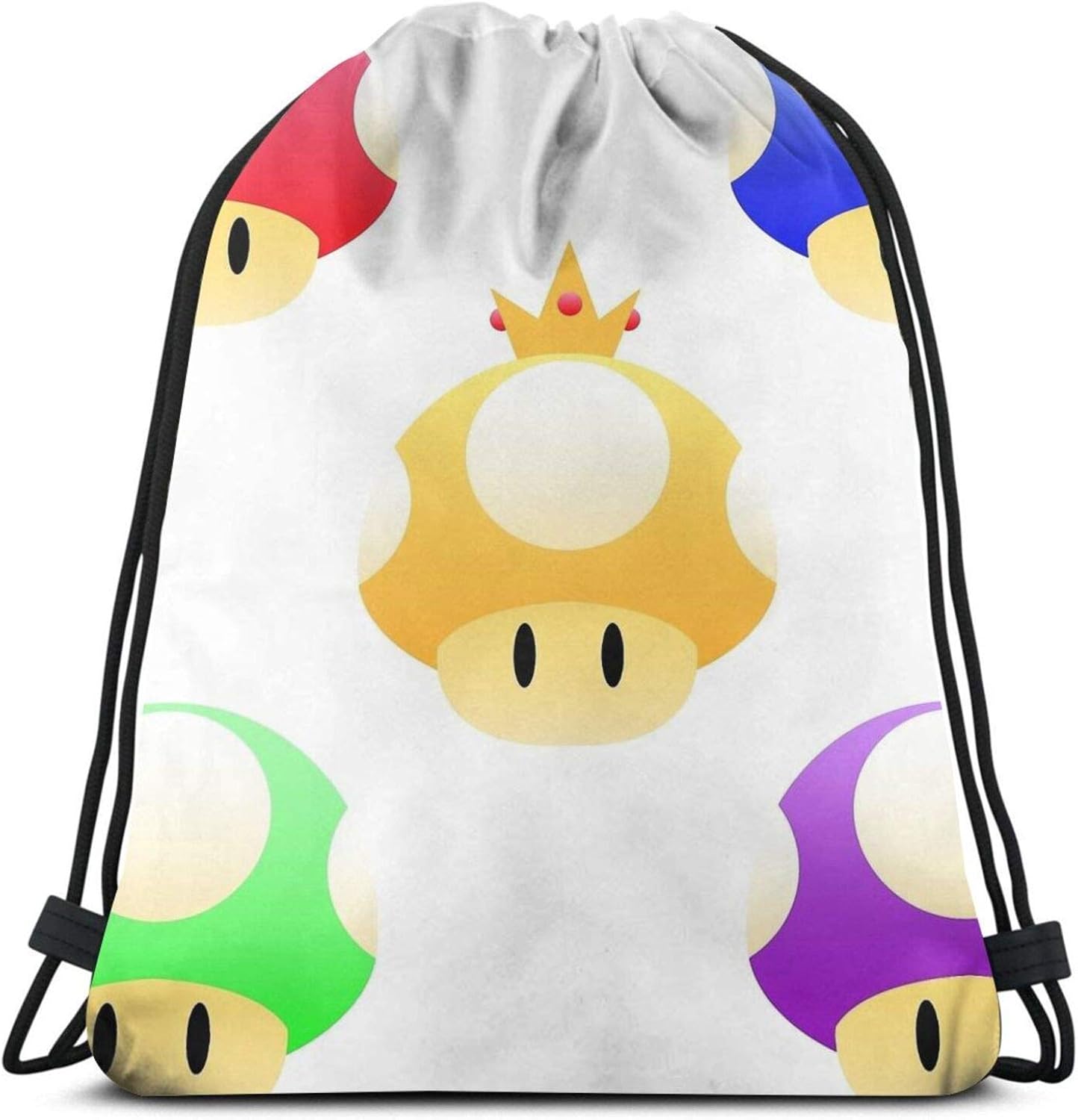Mario'S Mushrooms Sport Bag Gym Sack Drawstring Backpack