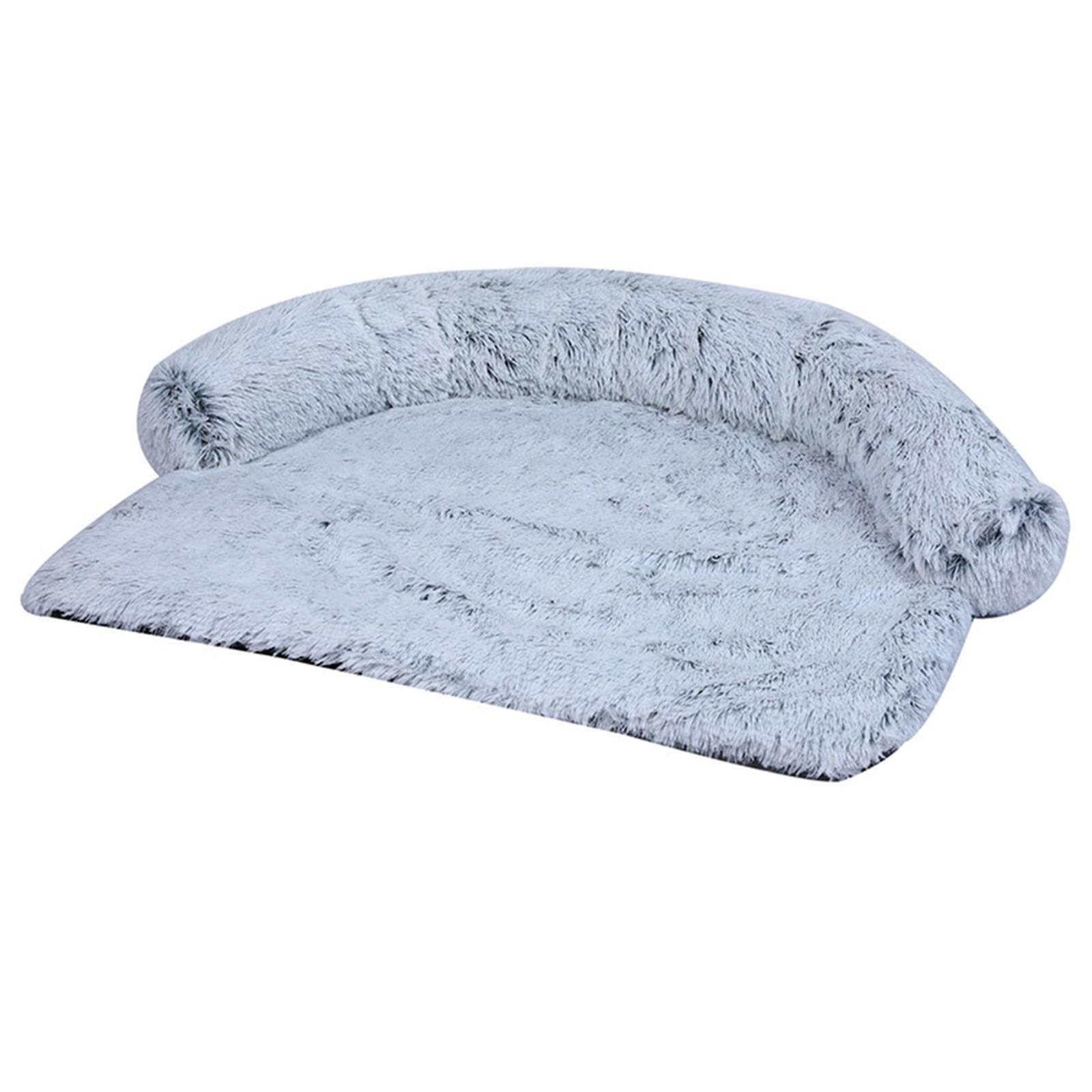 Legowisko dla psa, Ortopedyczna, miękka, pluszowa poduszka uspokajająca dla psa, dużych i średnich psów, zmywalna, zdejmowana(Grey,XL)
