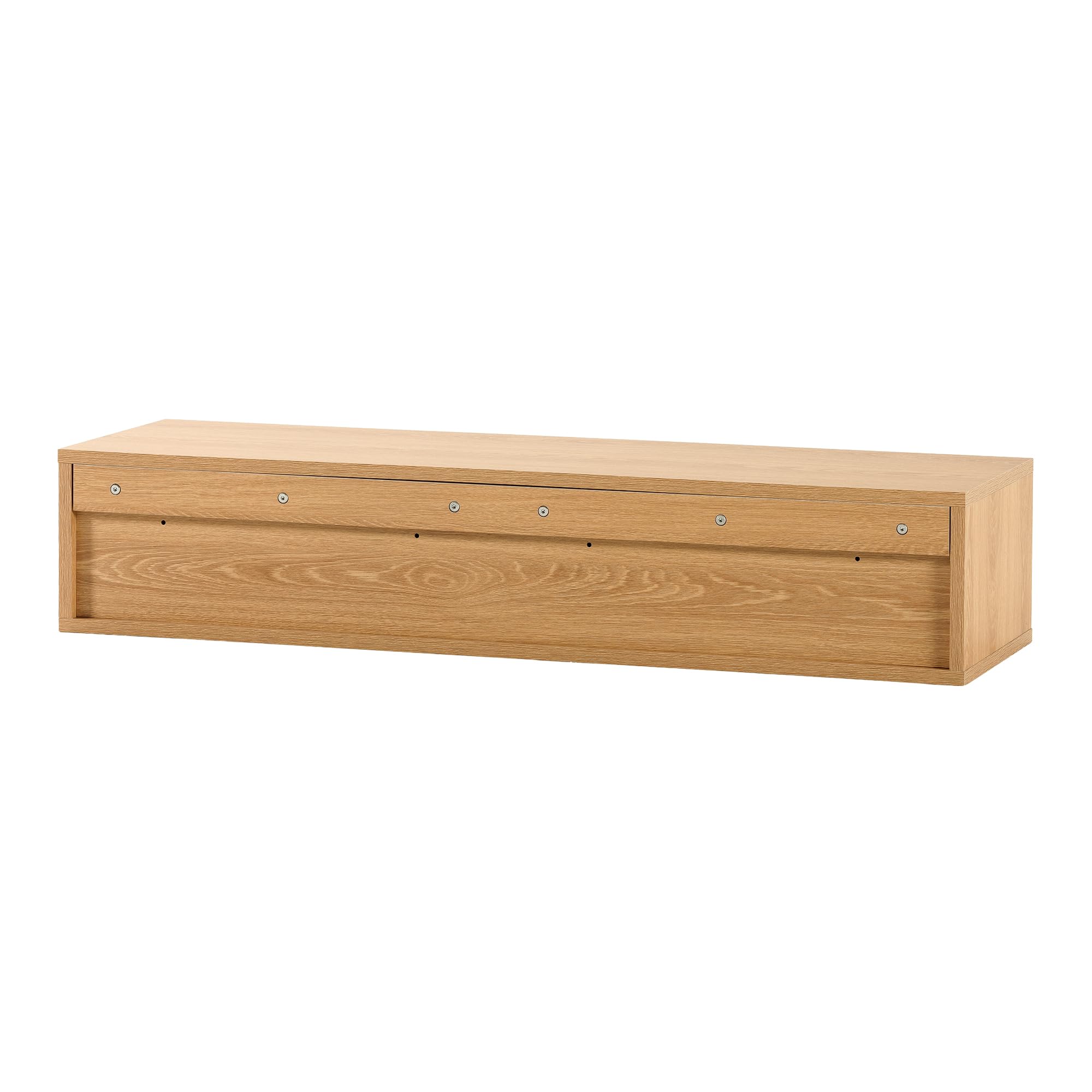 HOMN LIVING Consolle sospesa per ingresso Lluvia 2 cassetti colore Rovere, 100 cm (Larghezza) 30 cm (Profondità) 20 cm (Altezza)