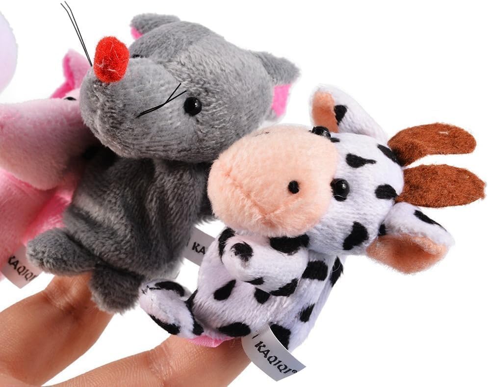Image of Animal Finger Puppets for Kids Soft Plush Finger Puppet Toys Set for Storytelling Hand Puppets Educational Toys for Toddlers Kids Learning Playtime Party Favor Educational Learning Toys for Toddlers