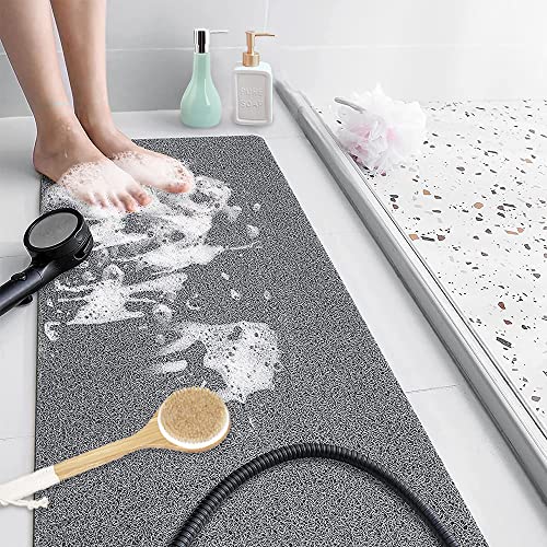 Duschmatte rutschfest, 80 x 40 cm Weich Komfort Sicherheits Badewannenmatte, Antibakterielle Badematte mit Ablauflöchern, Antirutschmatte Dusche für Badewanne und Nassbereiche