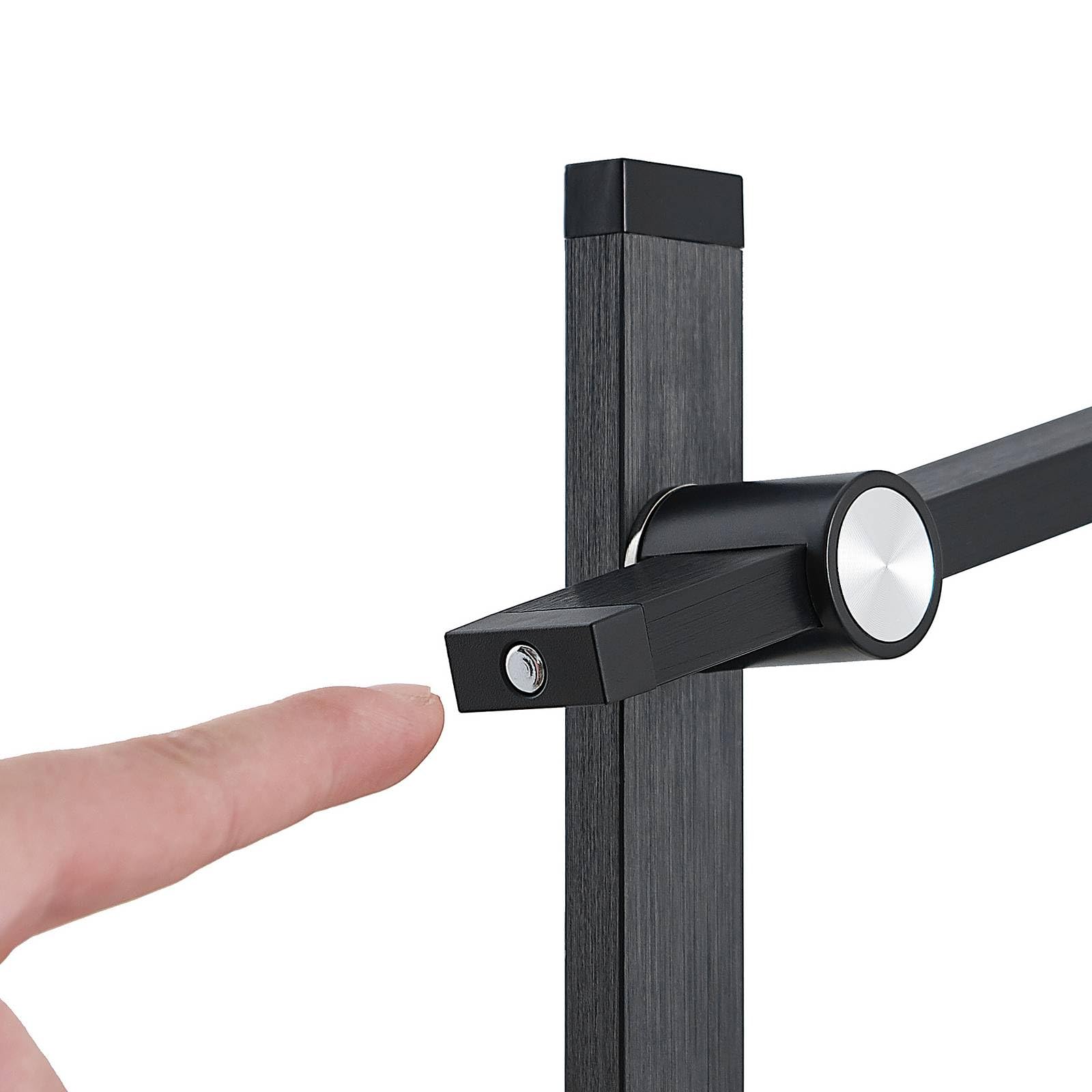 Lucande LED Tischlampe Wasko dimmbar (Modern) in Schwarz aus Metall (1 flammig,) - Tischleuchte Schreibtischlampe Nachttischlampe Arbeitszimmerleuchte | Moderne Schreibtischlampe, 3000 K, warmweiß, für Büro, Arbeitsplatz
