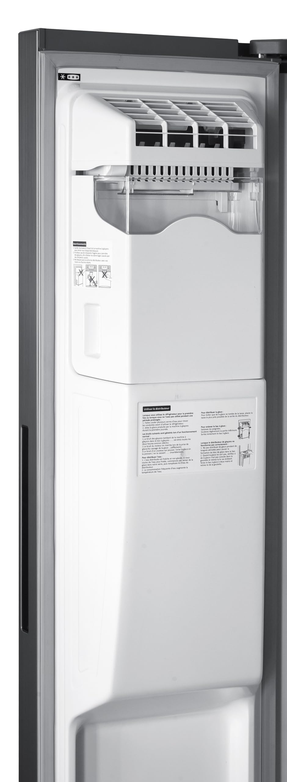 GEDTECH - Refrigerador americano GSBSA513IX Side by Side 513L - Dispensador de agua y máquina de hielo automático - Acero inoxidable