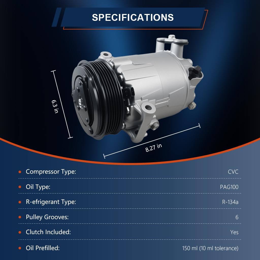 308716 Air conditioner A/C Compressor Compatible with Maserati Ghibli 3.0L 2014-2020 Levante 2017-2018 Levante 3.0L 3.8L 2019-2020 RWD