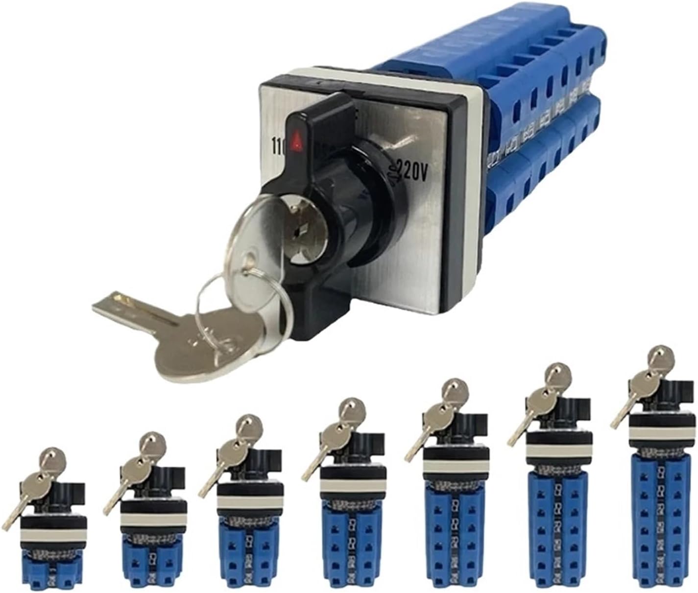 1pcs LW26-32F with Key Three Position Lockable Universal Transfer 32A 690V Dual Power Switching Motor Reverse Rotary Cam Switch(32A 3Poles)