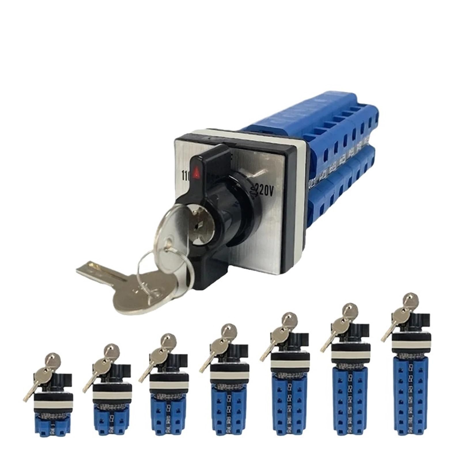 YWZVBSDCS 1pcs LW26-32F With Key Three Position Lockable Universal Transfer 32A 690V Dual Power Switching Motor Reverse Rotary Cam Switch(32A 5Poles)