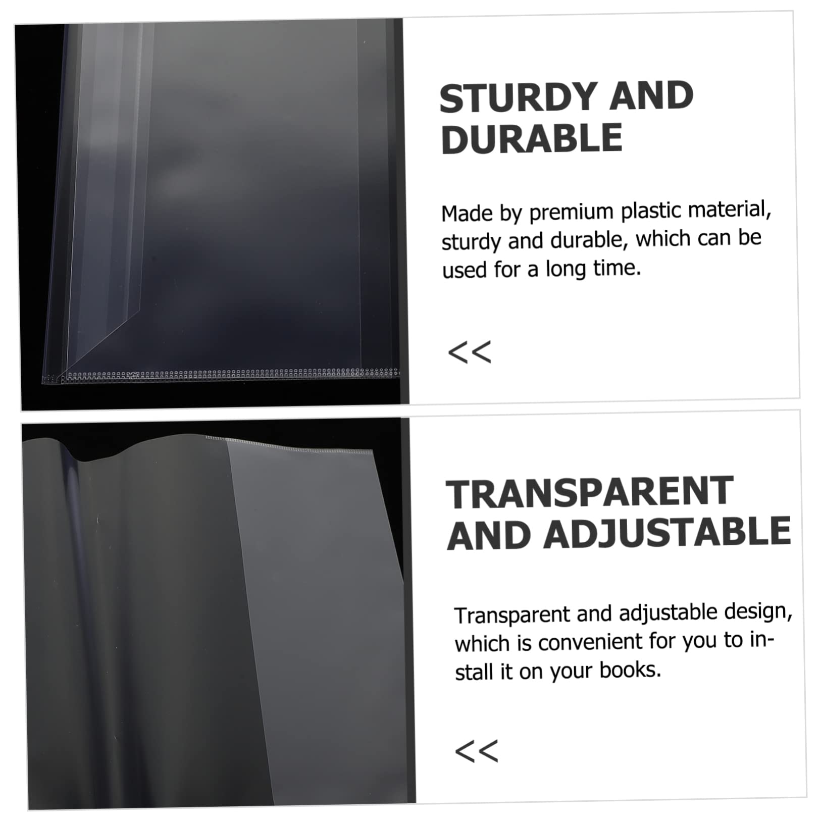 SHINEOFI 50pezzi Copertina Trasparente Per Libri Pz Protezione e Riutilizzabile Adatta Per Libri Di Testo e Quaderni Design Pvc Per Studenti