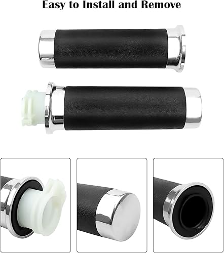 Miniatura 5 de Empuñadura de mano para motocicleta de 1 pulgada y 0.984 in para Honda VT XVS Shadow 400/600/750, empuñaduras de manillar para cable de acelerador