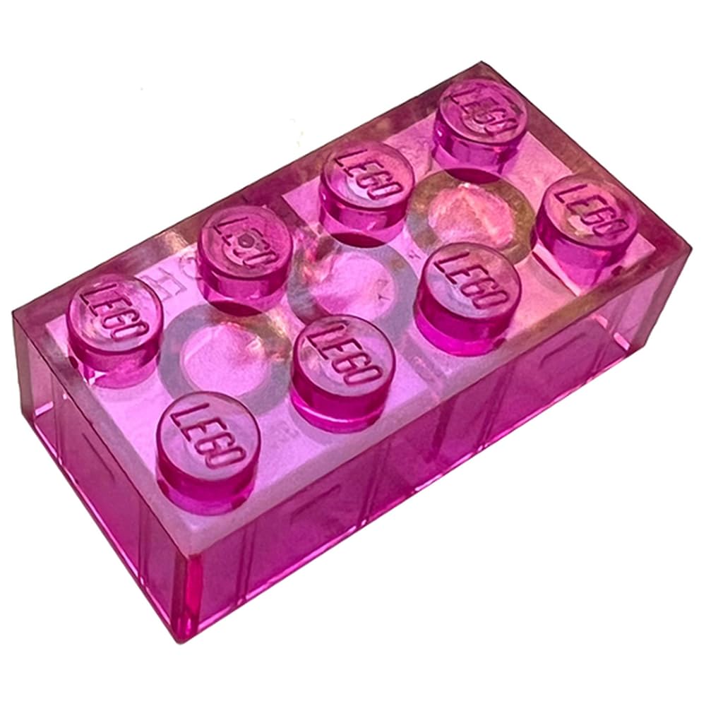 LEGO Classic Brick 2x4, Part 3001, Building Block, Part 3001, Choose Your Colour (Trans-Dark Pink, 10, Bricks) — image 1