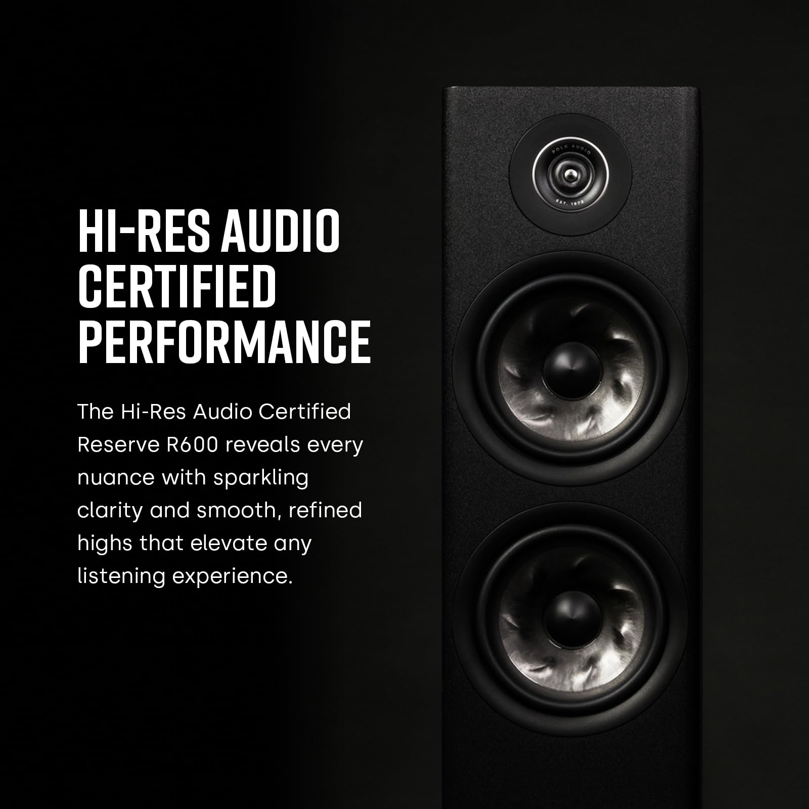 Polk Audio Reverse R600 スピーカー (ブラック) 2/2 高音質ケーブルプレゼント2026/1/12迄】Polk Audio - R600/BLK