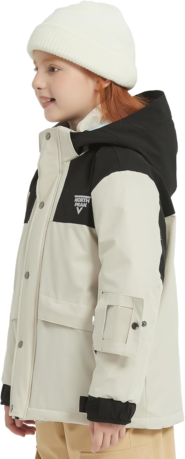 North Peak Kids Ski Jacket Waterproof Insulated Winter Snow Coat for Skiing Snowboarding Outdoor Girls Boys Jacket - Image 2