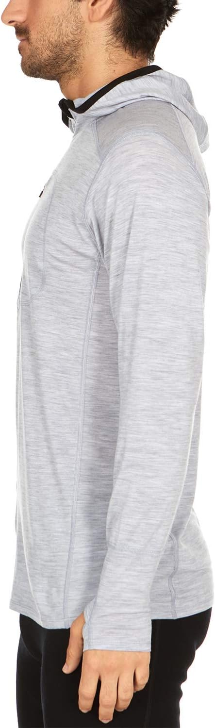 Mens Micro Weight Woolverino ¼ Zip Sun Hoodie - 84% Merino Wool, 12% Nylon, 4% Spandex - Image 4