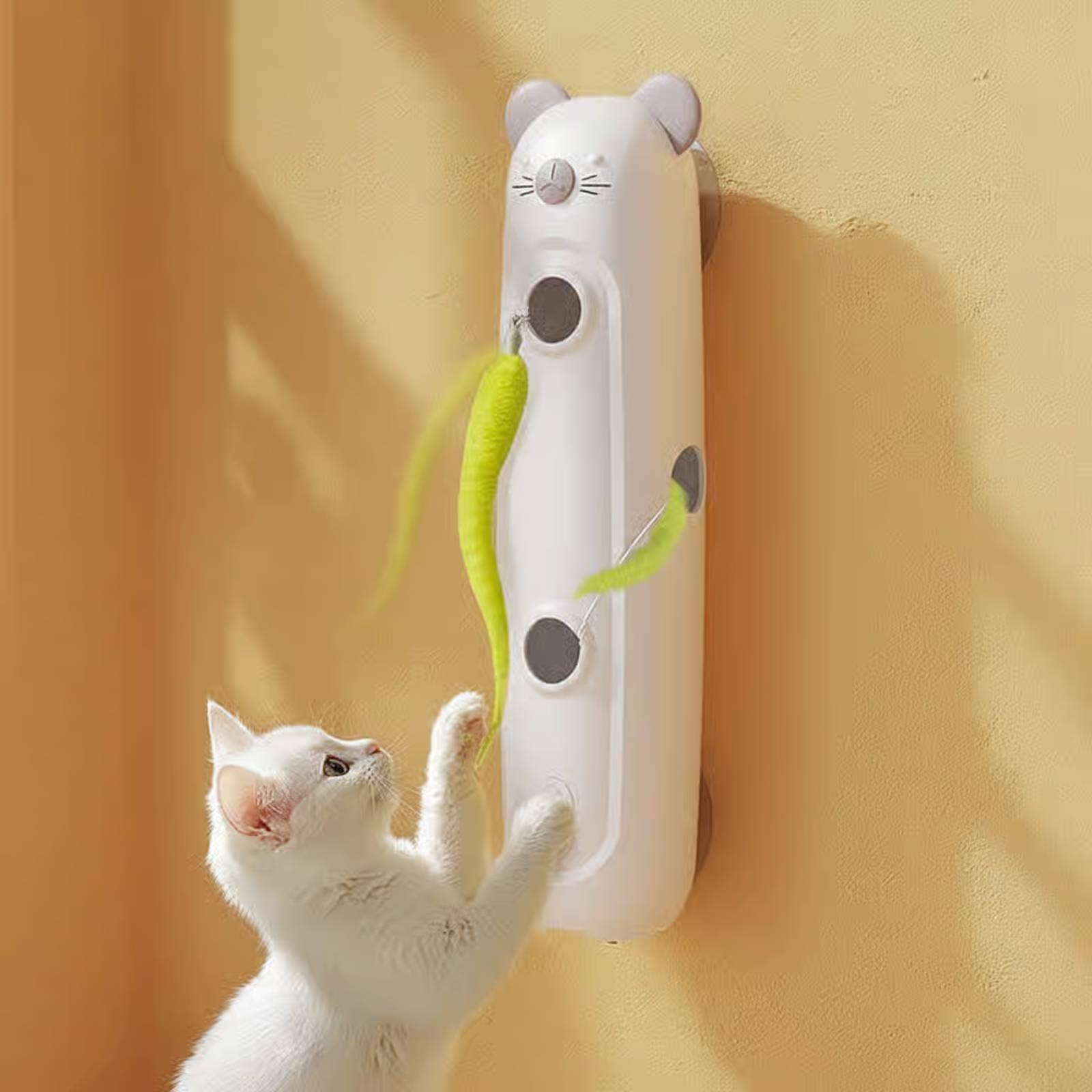 Giocattolo per Gatti con Movimento Simulato di Prede E Rilevamento Della Prossimità Dispositivo Elettronico Interattivo per Gatti con Ventose
