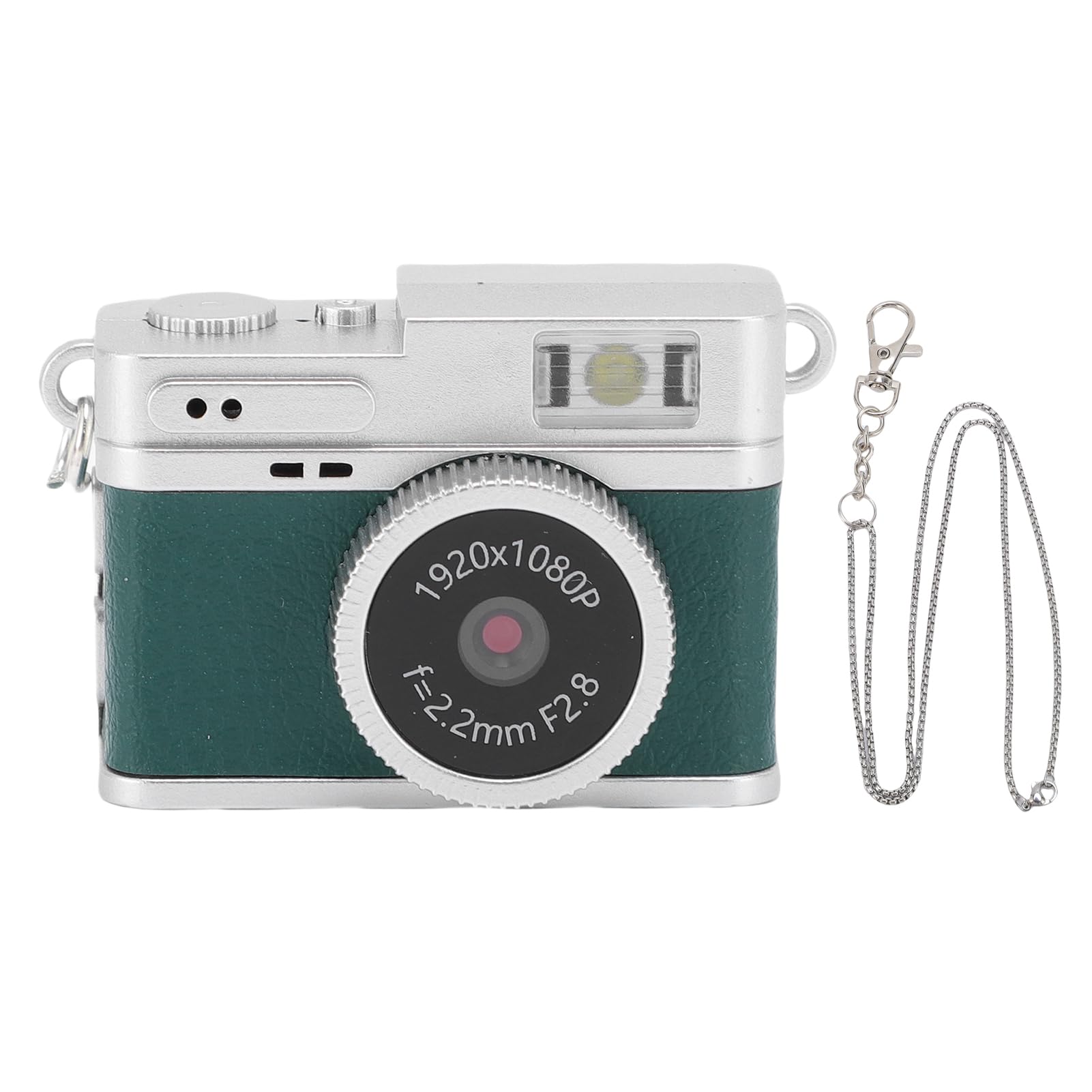 Small Vintage Digital Camera, Pocket Digital Camera with 1080P FHD 0.96 Inch Color Screen 128GB LED Fill Light, for Travel Study Recording (Green)