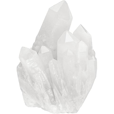 Top Plaza Healing Rock Crystal Clear Quartz Cluster Mineral Geode Druzy Specimen 1.85-3.5''(White Crystal Quartz Cluster)
