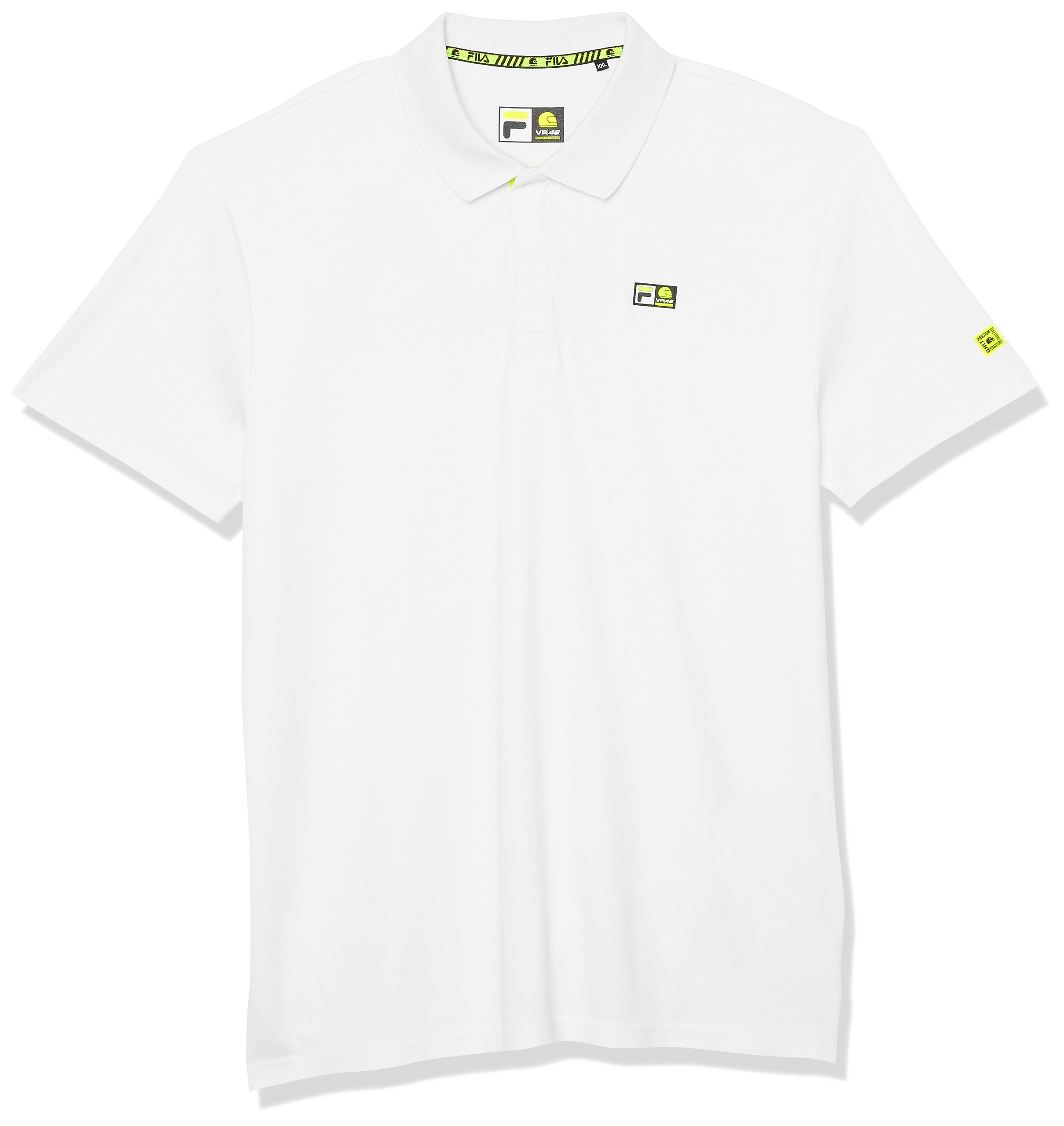 VR 46 Men's Row Vr46 Riders Academy Polo Shirt, White, M